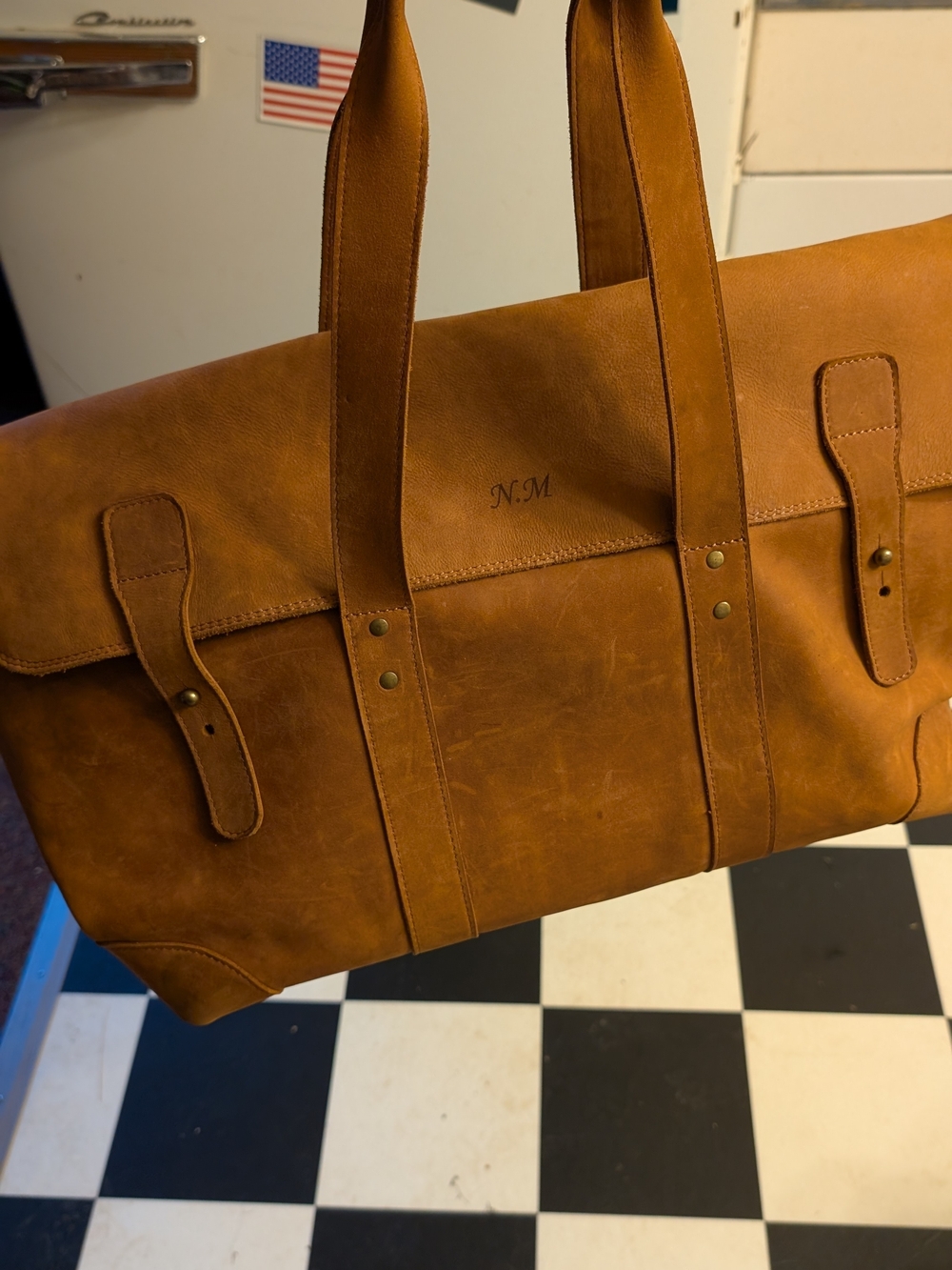 Classic Tan Leather Tote